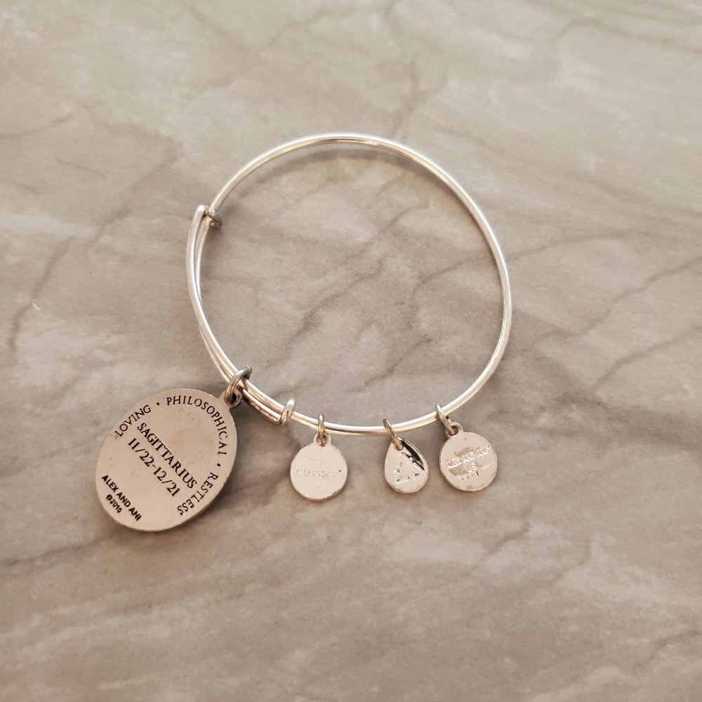 ✨ Alex and Ani Sagittarius November December Expandable Charm Bracelet Bangle - Picture 4 of 7